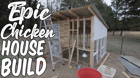 Epic Chicken House Build For Under $500 Bucks/ Bathing our Chickens In the WINTER!!!