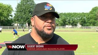 The 'Gravedigger' is back on the gridiron hosting 13th annual football camp