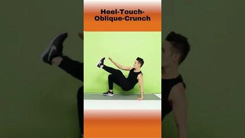 Heel Touch Oblique Crunch | Oblique Workout | Side Heel Touch Crunches #healthfitdunya