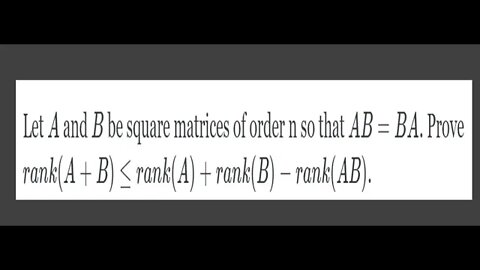 AB=BA find upper bound rank of A+B