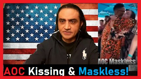 Alexandria Ocasio-Cortez (AOC) kissing and hugging maskless in Miami Florida. Tests positive for Covid