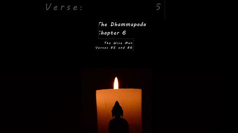 The Dhammapada Chapter 6 Verses 85 and 86