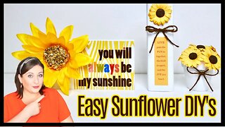 SUPER EASY MODERN FARMHOUSE SUNFLOWER DIY TUTORIAL