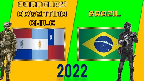 Paraguay Argentina Chile VS Brasil Comparación de Poder Militar 2022 | 🇵🇾vs🇧🇷