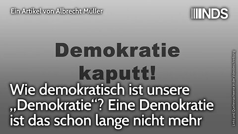 Wie demokratisch ist unsere „Demokratie“? Eine Demokratie ist das schon lange nicht mehr. A. Müller