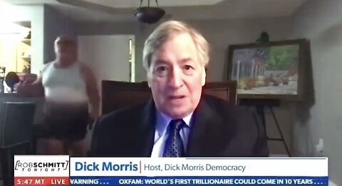 Man in His Underwear Seen Cruising Through Dick Morris’ House During Live Interview
