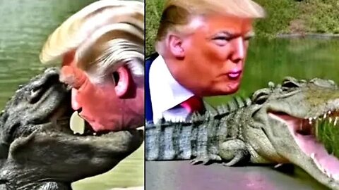 Trump Dating a Crocodile (AI) #trump @MundoIa347