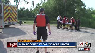 Man rescued from Missouri River after reportedly being in water for 3 days