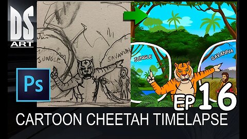 Cartoon Cheetah Part 16 Timelapse