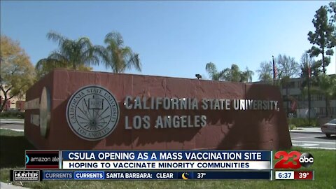 Governor Gavin Newsom announces Cal State LA will be used as mass vaccination site