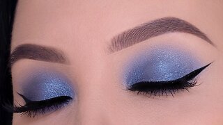 EASY Blue Eye Makeup Look USING ONLY 1 EYESHADOW! | Maven Beauty