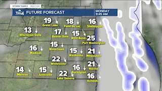 Windy, chilly start to the week