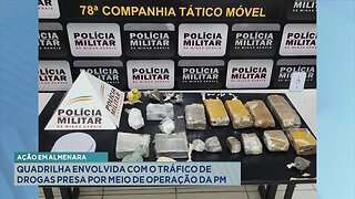 Ação em Almenara: Quadrilha Envolvida com o Tráfico de Drogas Presa por meio de Operação da PM.