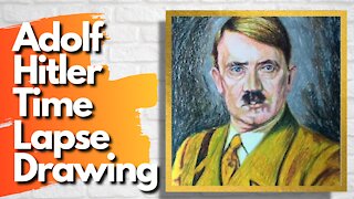 Adolf Hitler - Oil Pastel Drawing