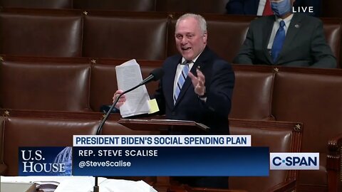 House Republican Whip Steve Scalise gives floor speech on Biden's tax and spending spree bill