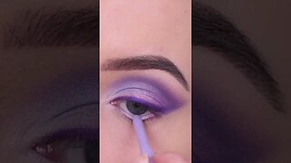 Soft purple glam eye makeup tutorial #shorts