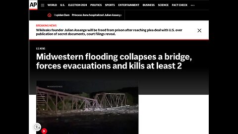 South Dakota bridge collapses due to flooding