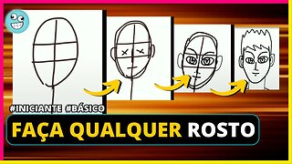 COMO DESENHAR UM ROSTO SIMPLES | BÁSICO PARA INICIANTES