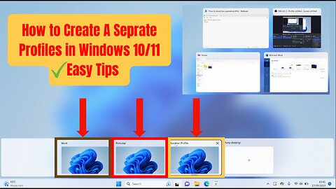 How to Use Task View & Create Separate User Profiles in Windows 10 and 11