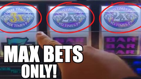 MAX BETTING OLD SCHOOL 3 REEL 3X 4X 5X Slot Machine