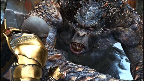 First Ogre Boss Fight Scene | PS5, PS4 | God of War (2018) 4K Clips