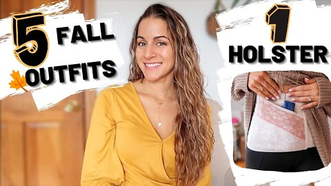 5 FALL OUTFITS, 1 HOLSTER | Autumn concealed carry outfit guide w/a corset holster | giveaway winner