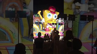 Atracción Castillo Bob Esponja. Feria de Pueblonuevo del Guadiana 2023😃