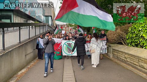 March - Mass student Rally For Palestine, Cardiff University, Wales