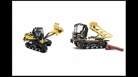 Rebuild Lego technic 42094 A Tracked Loader to 42094 B Tracked Dumper