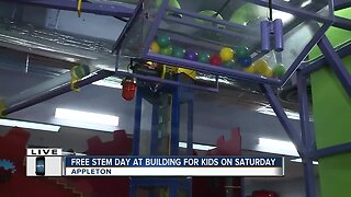 Learning more about free STEM day at the Building For Kids in Appleton