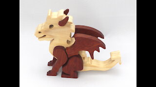 Handmade Wood Baby Dragon 001