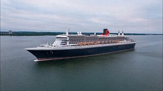 Cunard Queen Mary 2, P&O Iona Arcadia & Regent Seven seas Splendor cruise ships Southampton 4k