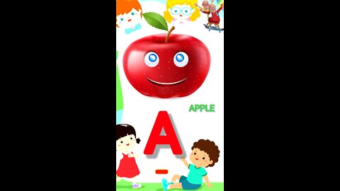 Abcd, a for apple B for ball, English alphabets