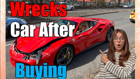 Man crashes Ferrari right after buying it