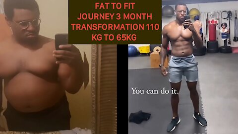 FAT TO FIT JOURNEY ( 3 MONTH TRANSFORMATION 110 KG TO 65KG 😳