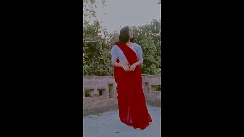 red saree display around girls