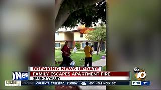 Family escapes from fire at Spring Valley apartment