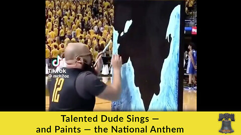 Talented Dude Sings — and Paints — the National Anthem