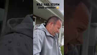 Wild Hail Storm in Utah 🙄 Crazy Storm Comes Out of Nowhere! #hailstorm #utahweather