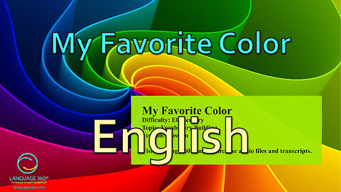 My Favorite Color: English