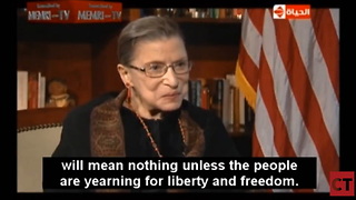 Watch: The Moment a Camera Caught Ruth Bader Ginsburg Trashing the Constitution