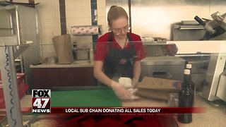 Local sub chain donating sales