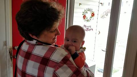 Grandma has emotional first meeting with grandson