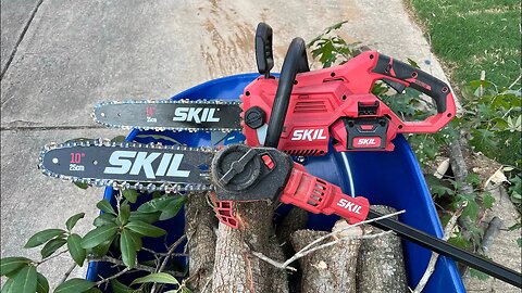 The Skil Pole Saw and Chainsaw in Action #viral #lawn #tree #pruning #limbs #review #bermuda #saw