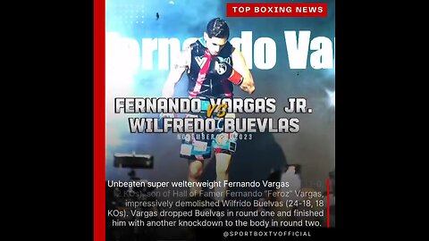 Fernando Vargas Jr. WINS BY KNOCKOUT‼️🥊💥