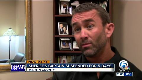 Martin County law enforcement officer to face suspension following complaint of inappropriate comment to female employee