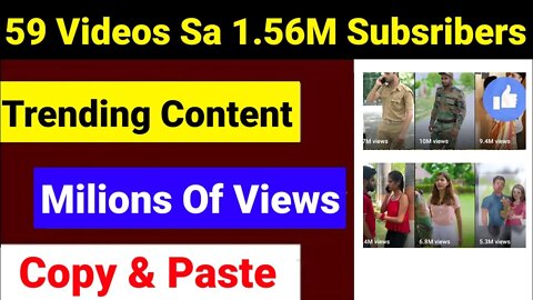 Sirf 1Month Ma 1.56 Million Subscriber Most Viral And Quick Grow Channel Idea