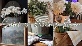 Summer Dining Room Refresh | European Farmhouse Style | Sumer Decorating Ideas