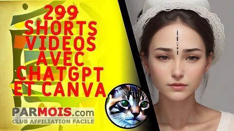 299 shorts videos avec ChatGPT et Canva