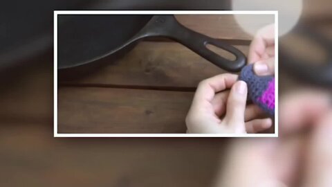 TU201301 Crochet Cast Iron Handle Cover | Thank You Video January 2013